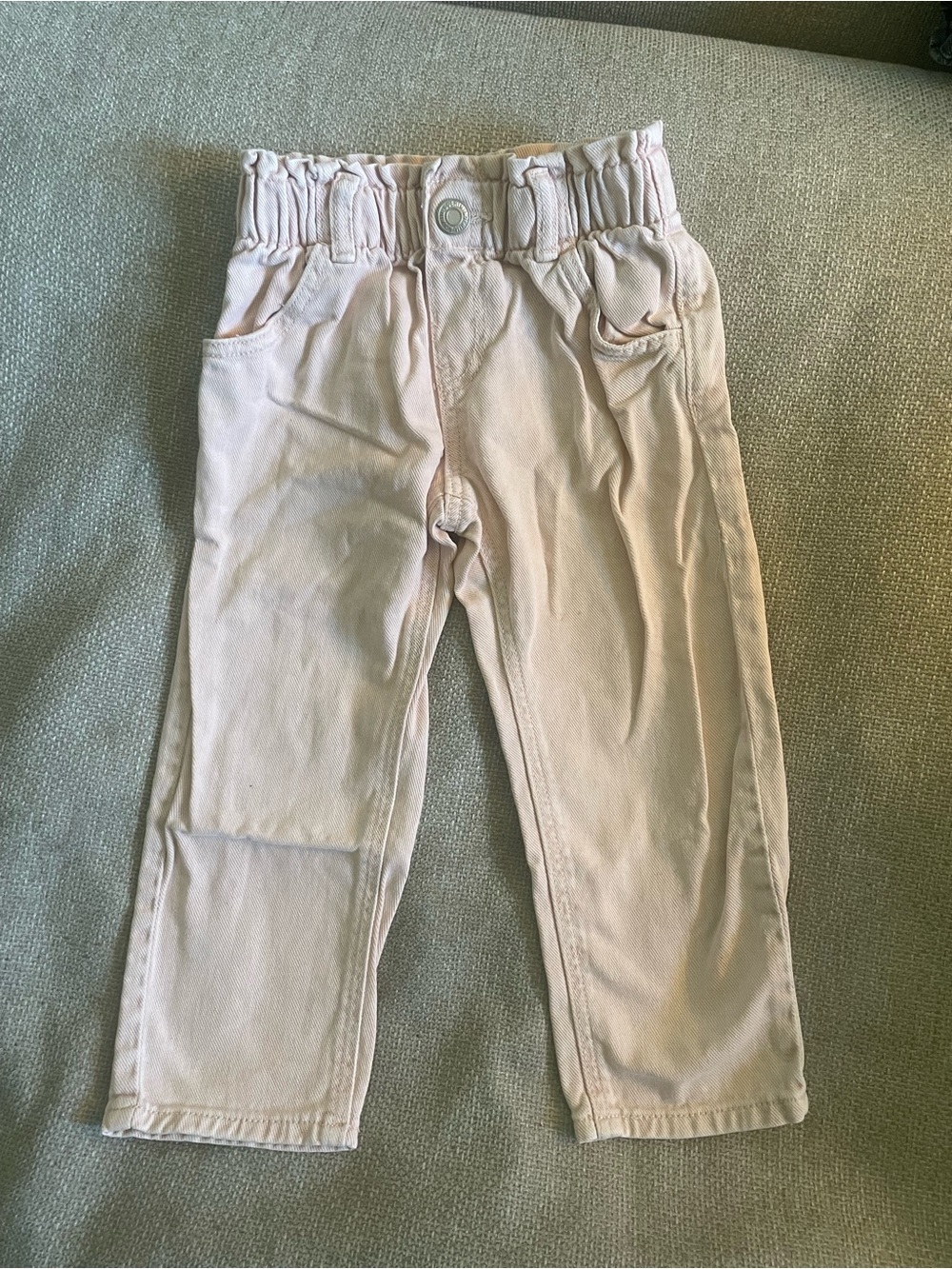 H&M light pink toddler straight leg jeans/pants, size 2T